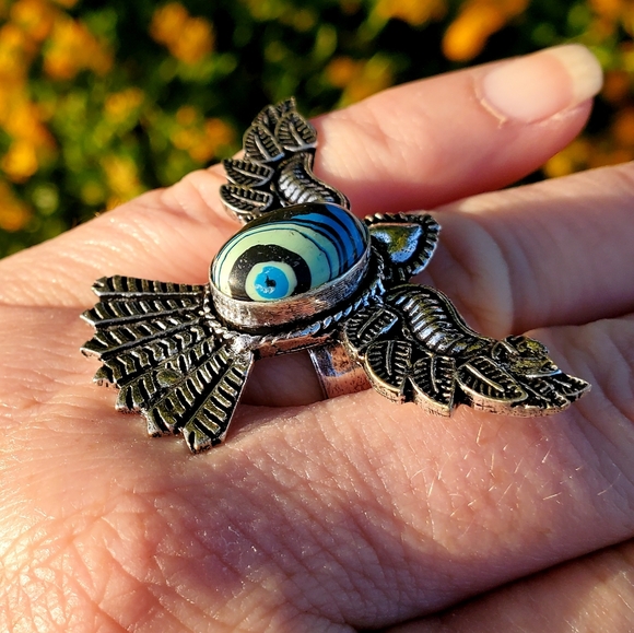 New Mosaic Jasper 925 Silver Mystic Ring. - Picture 5 of 16